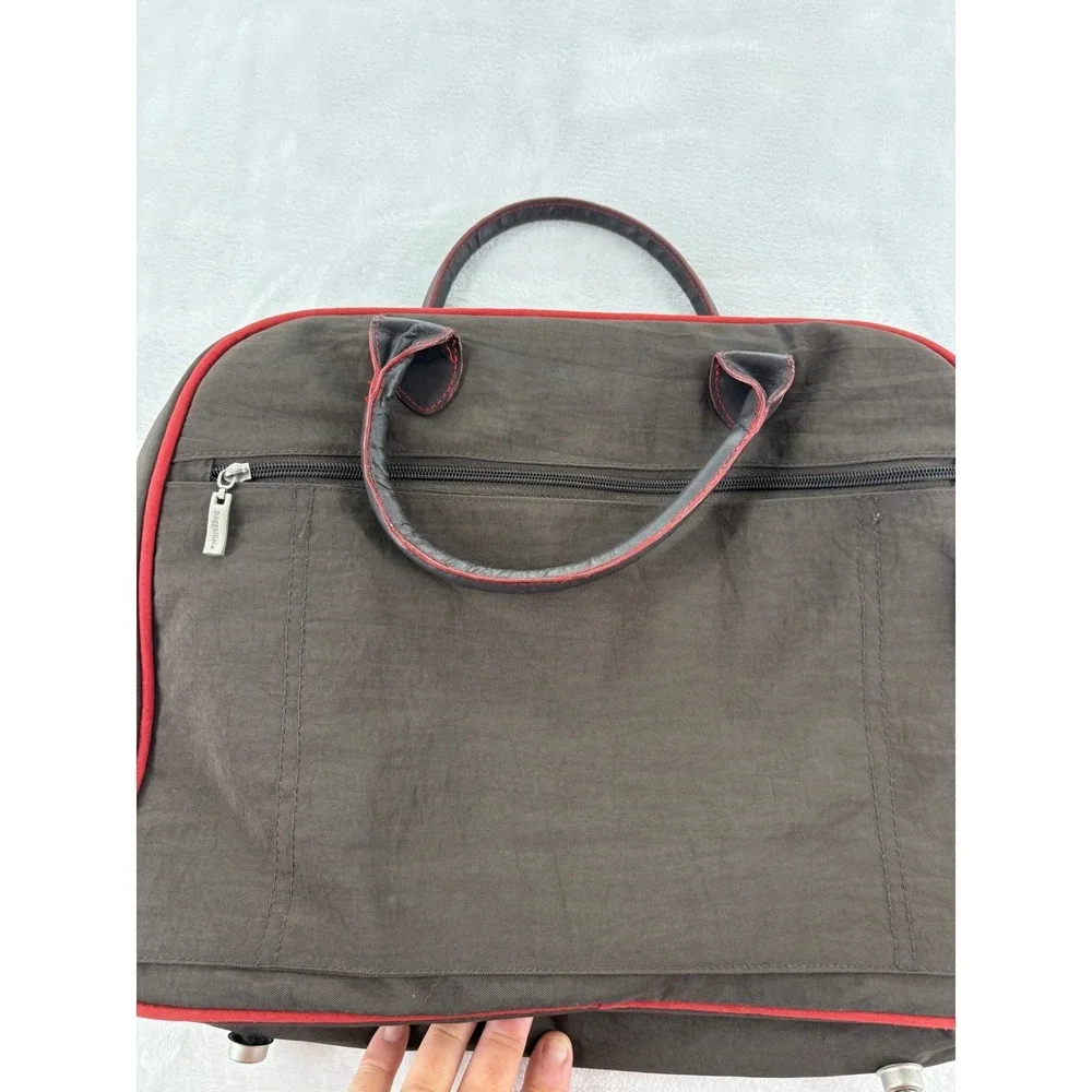 Baggallini‎ Laptop Briefcase Womens Large Travel Bag Brown Red Nylon Organizer